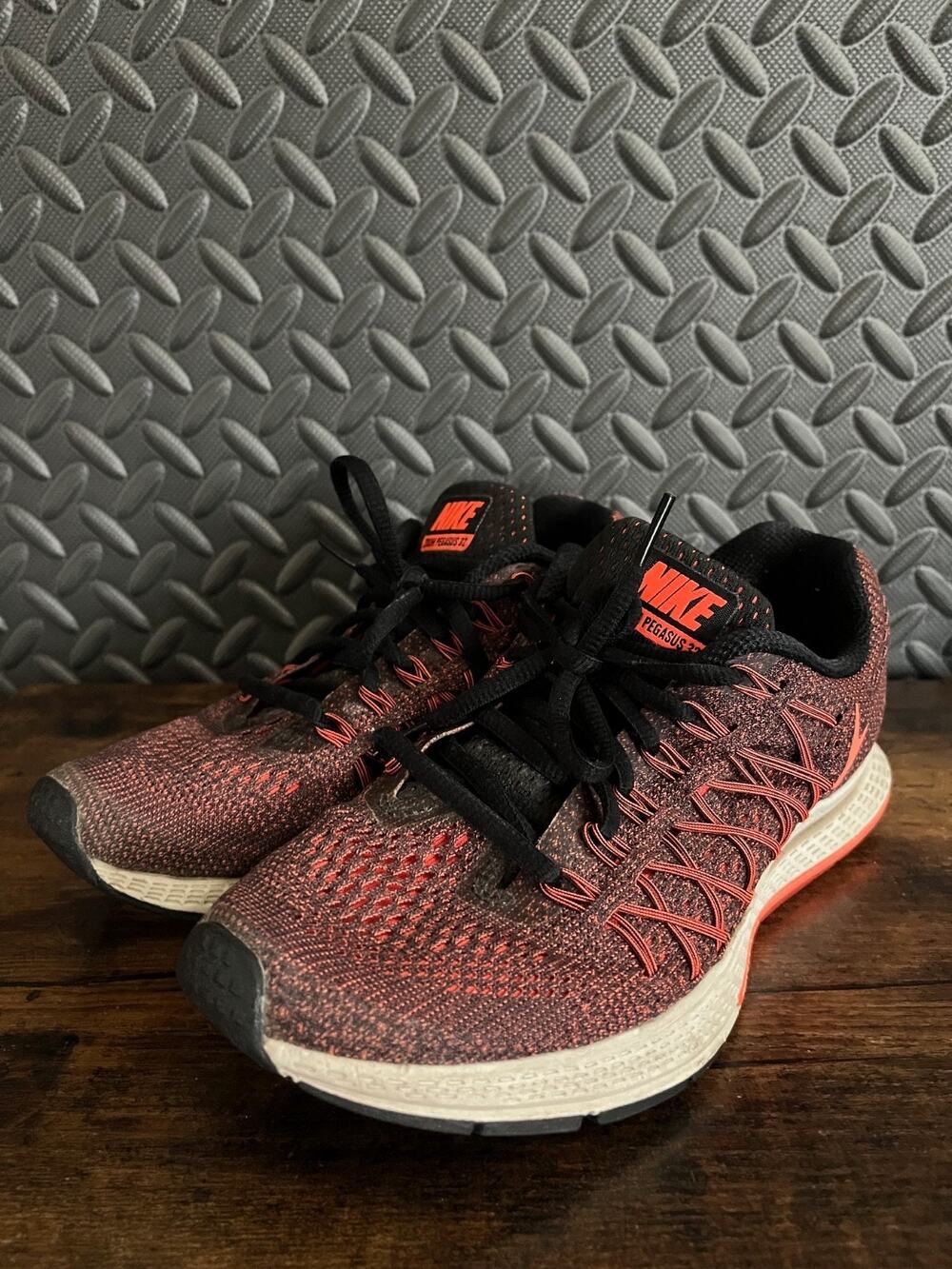 Nike Zoom Pegasus 32 Orange Gray Black Women’s Running Shoes Size 6.5 749344-009